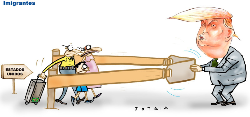 Charge do Jota A publicada em 25/01/2025 no Jornal O Dia