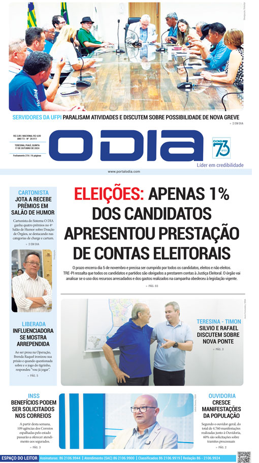 Jornal O Dia - Quinta-feira, 17 de outubro de 2024