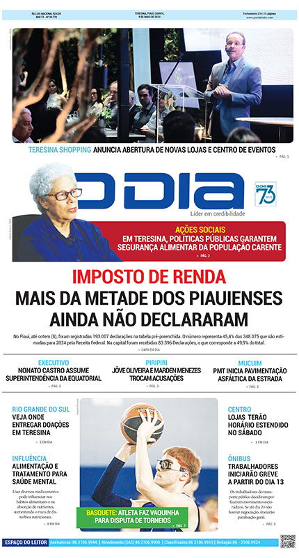 Jornal O Dia - Quinta-feira, 9 de maio de 2024