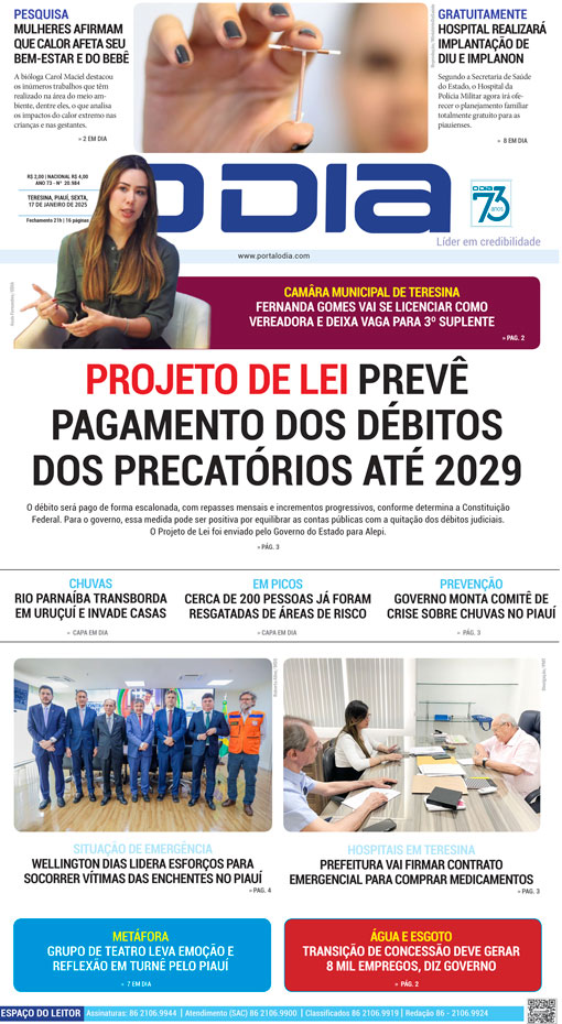 Jornal O Dia - Sexta-feira, 17 de janeiro de 2025