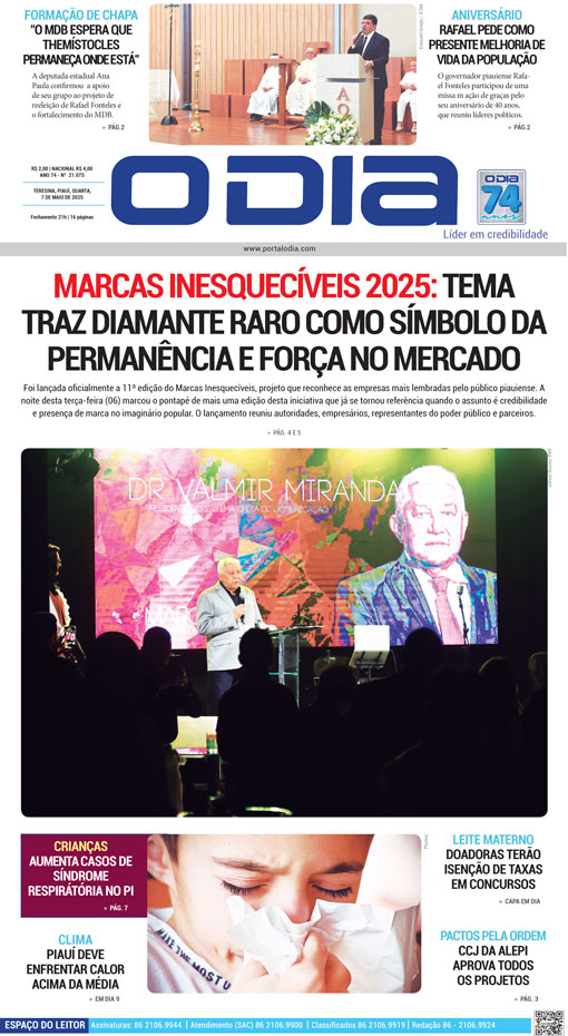 Jornal O Dia - Quarta-feira, 7 de maio de 2025