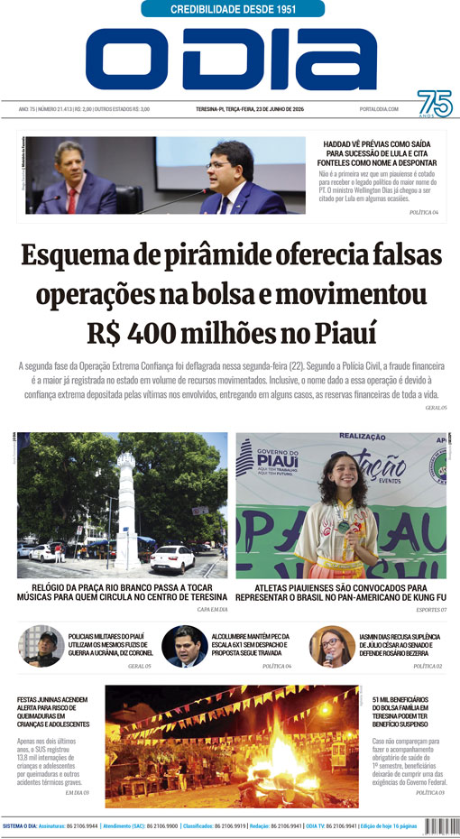 Jornal O Dia - Terça-feira, 23 de junho de 2026