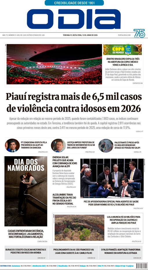 Jornal O Dia - Sexta-feira, 12 de junho de 2026