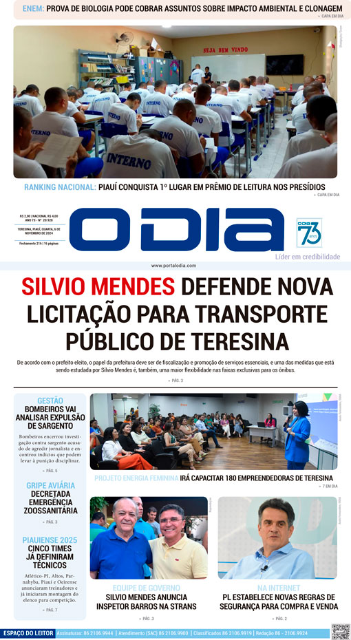 Jornal O Dia - Quarta-feira, 6 de novembro de 2024