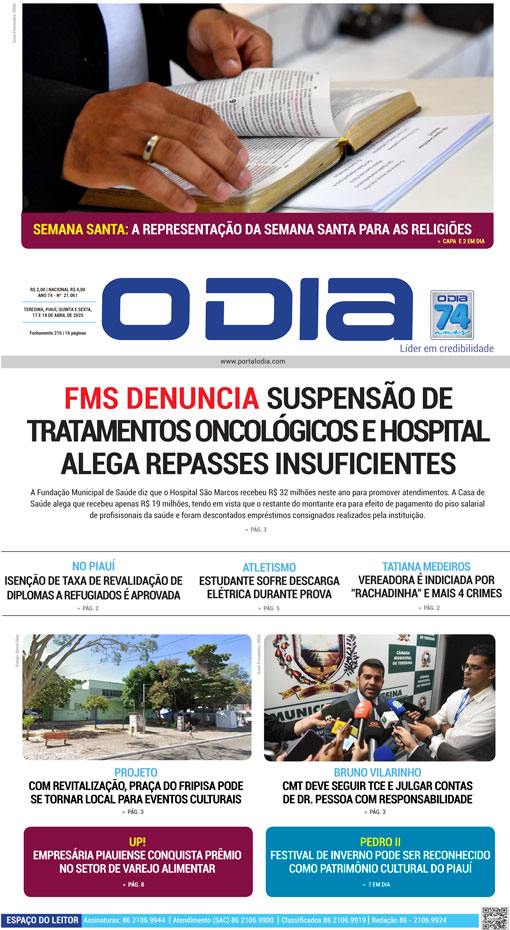 Jornal O Dia - Quinta-feira, 17 de abril de 2025