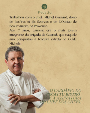 Renomado chef Laurent Suaudeau assina cardápio de restaurante em Teresina, que está selecionando profissionais para trabalhar com o chef