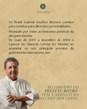 Renomado chef Laurent Suaudeau assina cardápio de restaurante em Teresina, que está selecionando profissionais para trabalhar com o chef