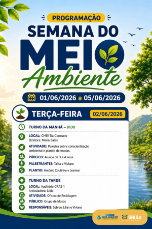 Prefeitura de União promove Semana do Meio Ambiente com ampla programação educativa
