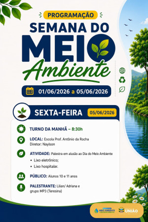 Prefeitura de União promove Semana do Meio Ambiente com ampla programação educativa