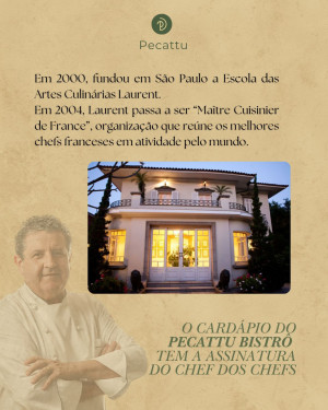 Renomado chef Laurent Suaudeau assina cardápio de restaurante em Teresina, que está selecionando profissionais para trabalhar com o chef