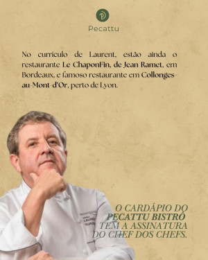 Renomado chef Laurent Suaudeau assina cardápio de restaurante em Teresina, que está selecionando profissionais para trabalhar com o chef