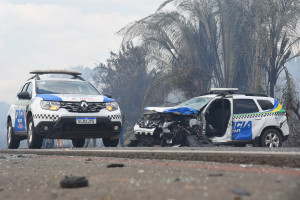 Acidente com viatura da PM em rodoanel de Teresina