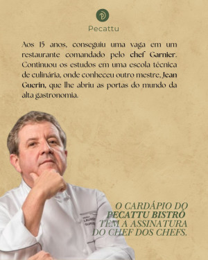 Renomado chef Laurent Suaudeau assina cardápio de restaurante em Teresina, que está selecionando profissionais para trabalhar com o chef