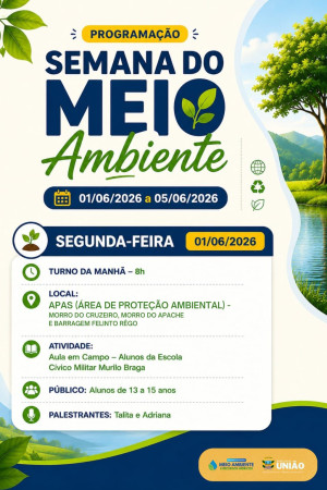 Prefeitura de União promove Semana do Meio Ambiente com ampla programação educativa