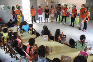 Crianças da zona Norte de Teresina participam de ação social da Fundação Octávio Miranda